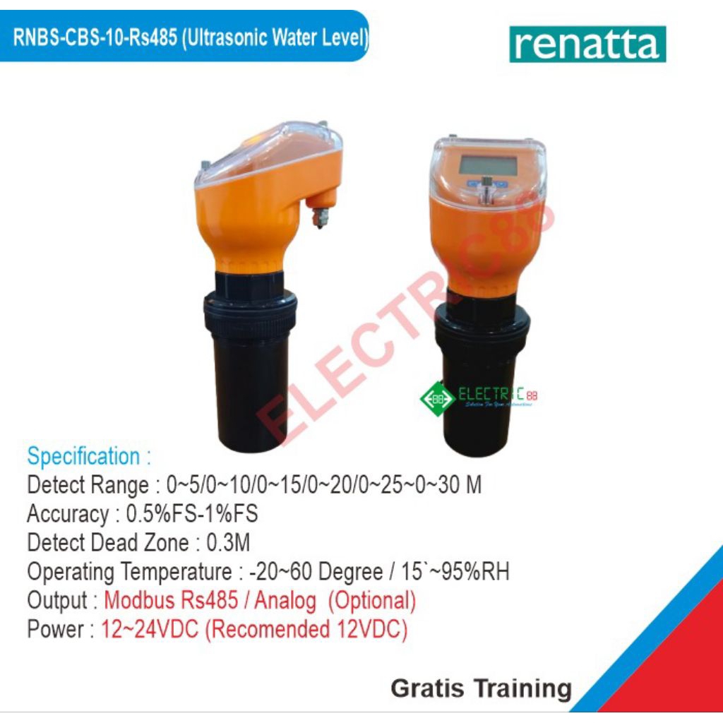Ultrasonic Level sensor Modbus Rs485