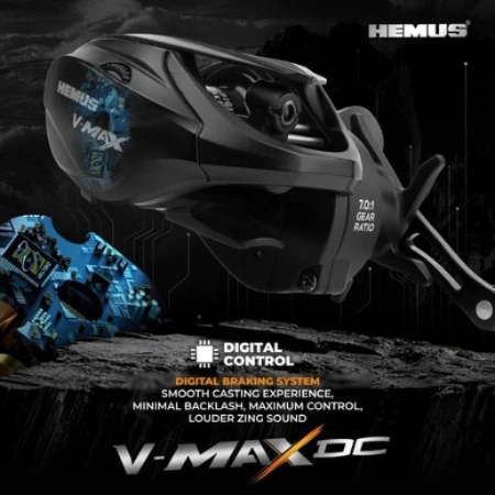 Hemus V Max DC Reel Pancing Buzzer 7.0:1 Carbon