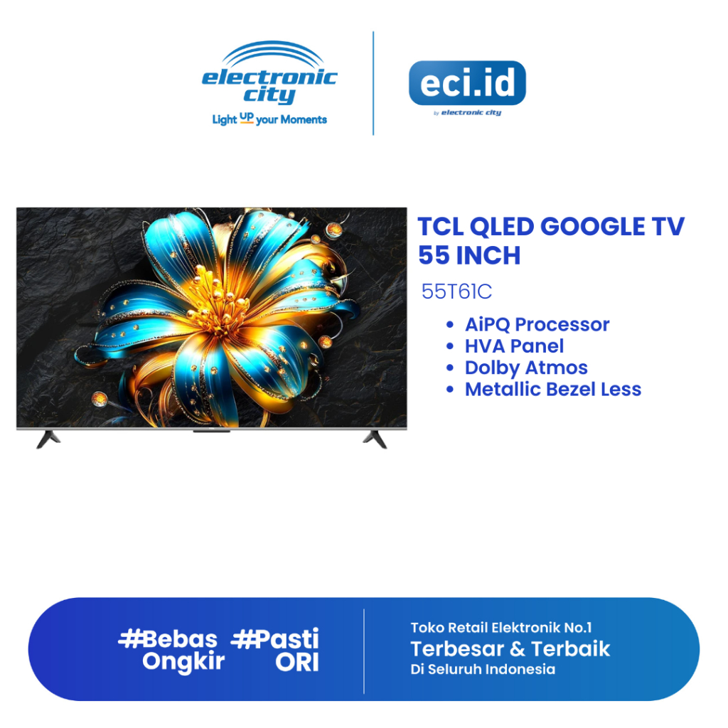 TCL 55 Inch QLED Google TV - 55T61C