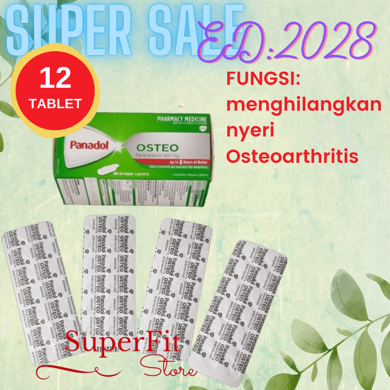 ECERAN - Panadol Osteo per Strip isi 12 buah