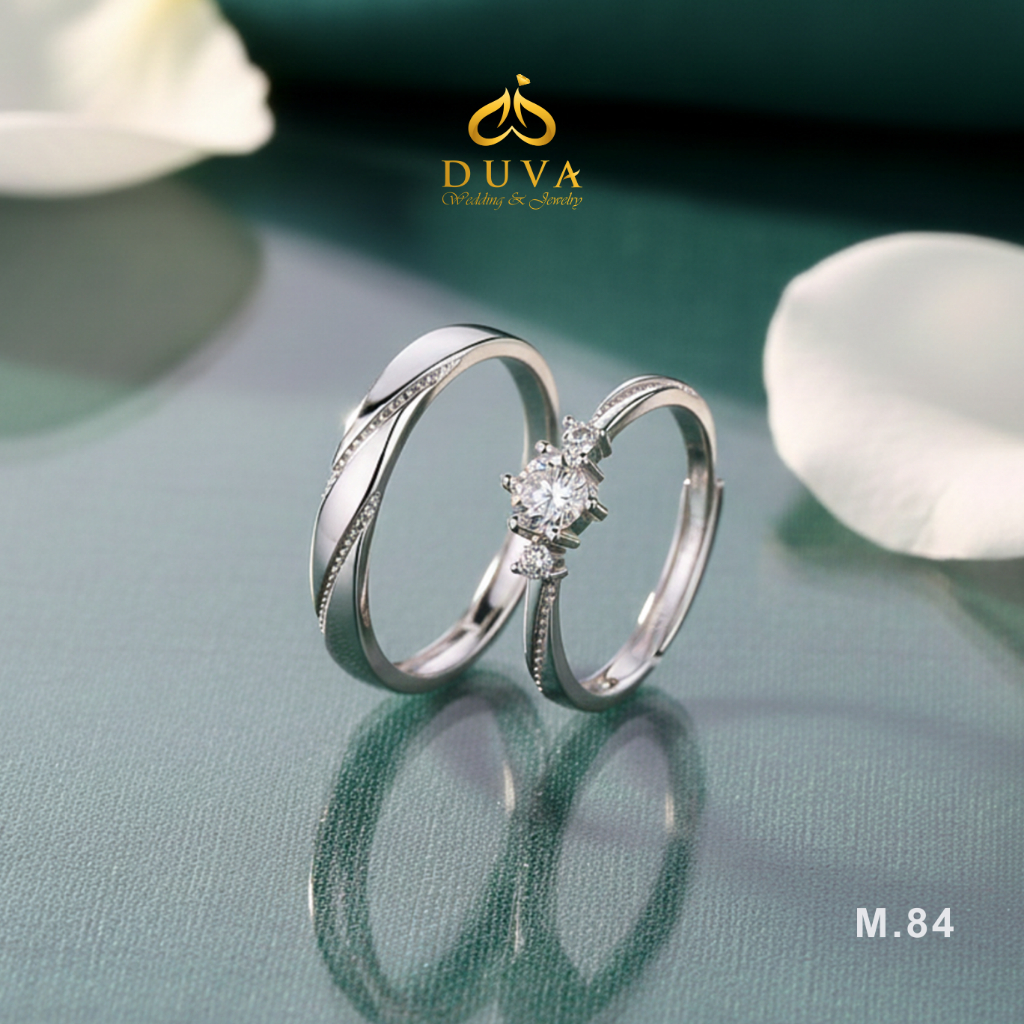 Cincin Kawin Nikah Tunangan M.84 Couple Single Perak / Silver 925 Pria Wanita Pasangan Lamaran