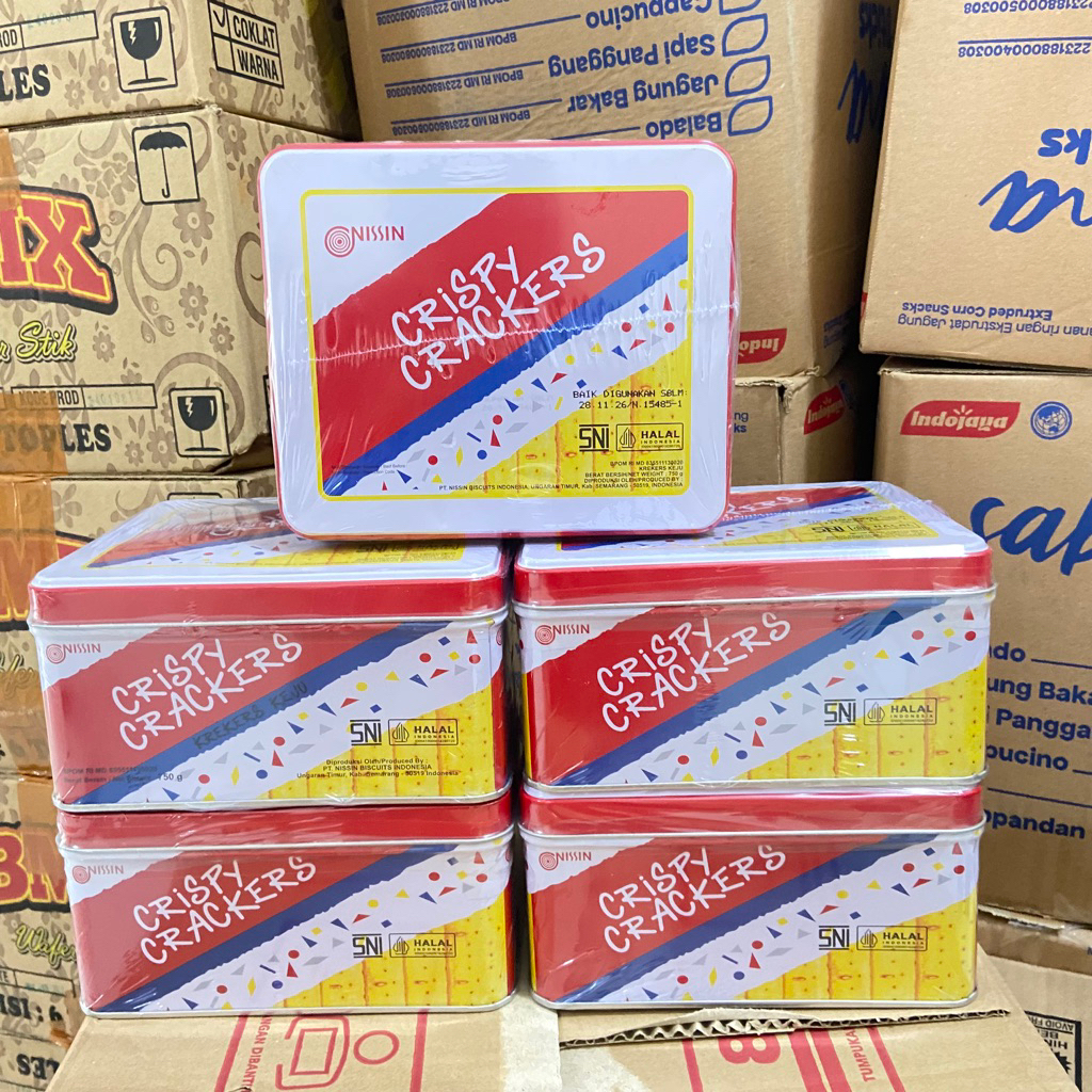 Nissin Crispy Crackers - Biskuit Nissin Kaleng - Asin Gurih Renyah