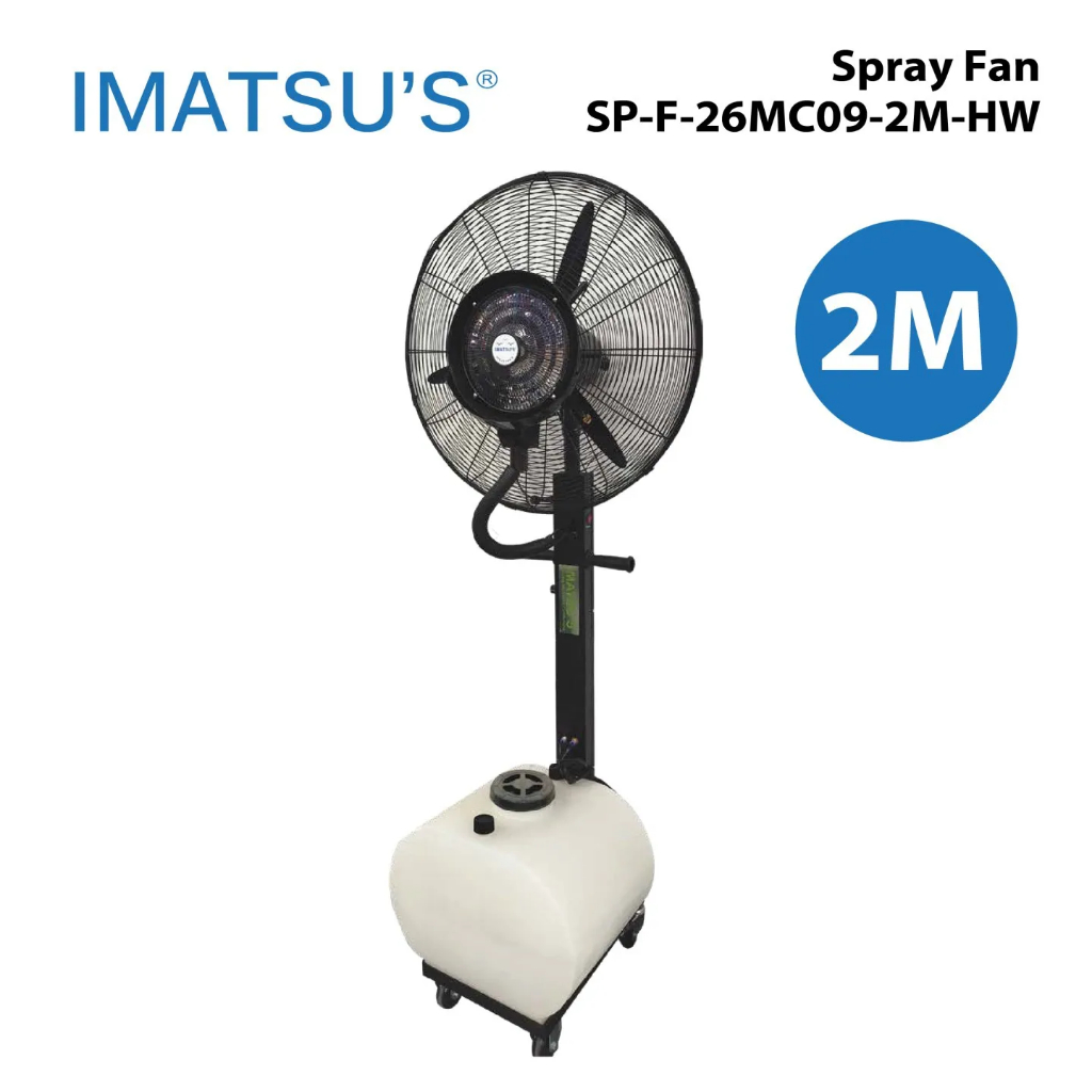 Imatsu's Spray Fan Kipas Misty SP-F-26MC09-2M-HW 26 Inch 60 Liter Tabung Putih Kipas Embun Garansi R