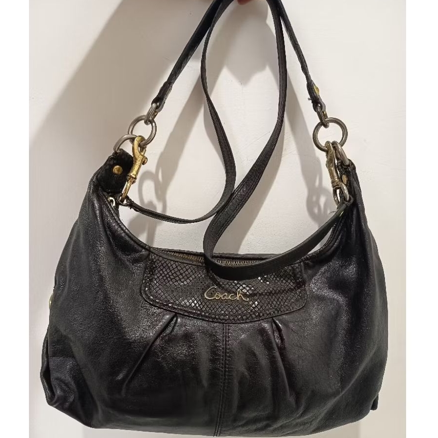 Preloved Ori C0ach Vintage Tas Wanita Kulit Asli Hitam