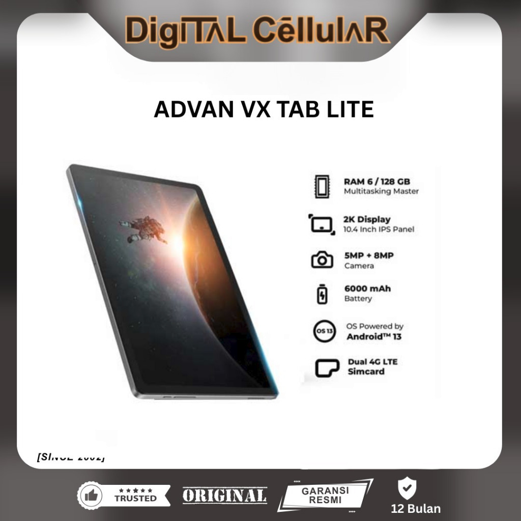 ADVAN TAB VX LITE 8/256GB GARANSI RESMI