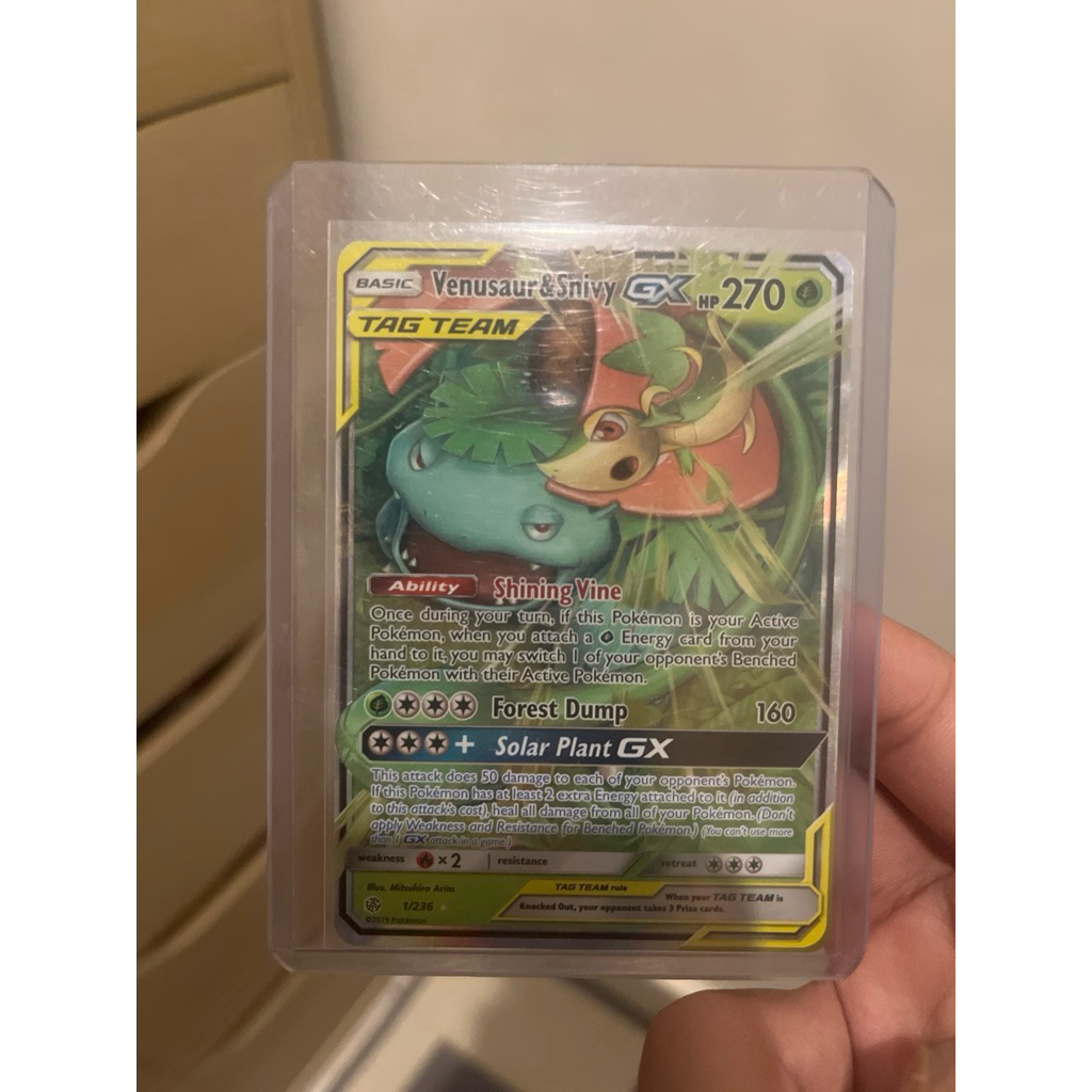 Venusaur Snivy Gx Tag Team English