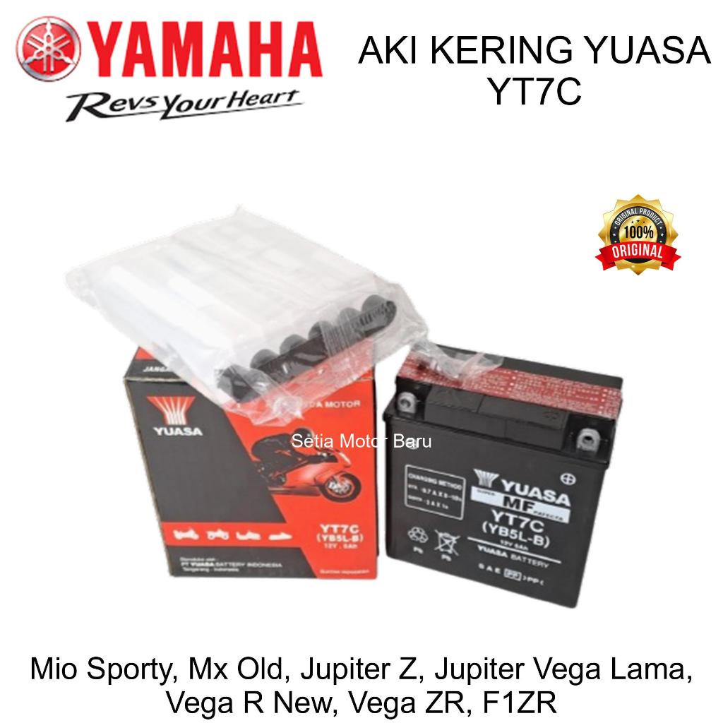 Aki Accu Kering YT7C 12V 6Ah Mio Sporty Mx F1ZR Jupiter Vega Lama Jupiter Z Vega R New ZR Asli Yuasa