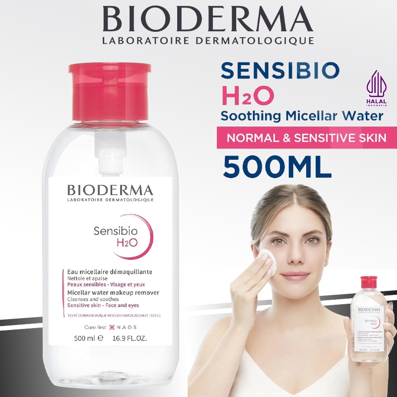 Bioderma Micellar Water 500ML/Bioderma Sensibio H2O 500ml Pump Bottle Micellar Water