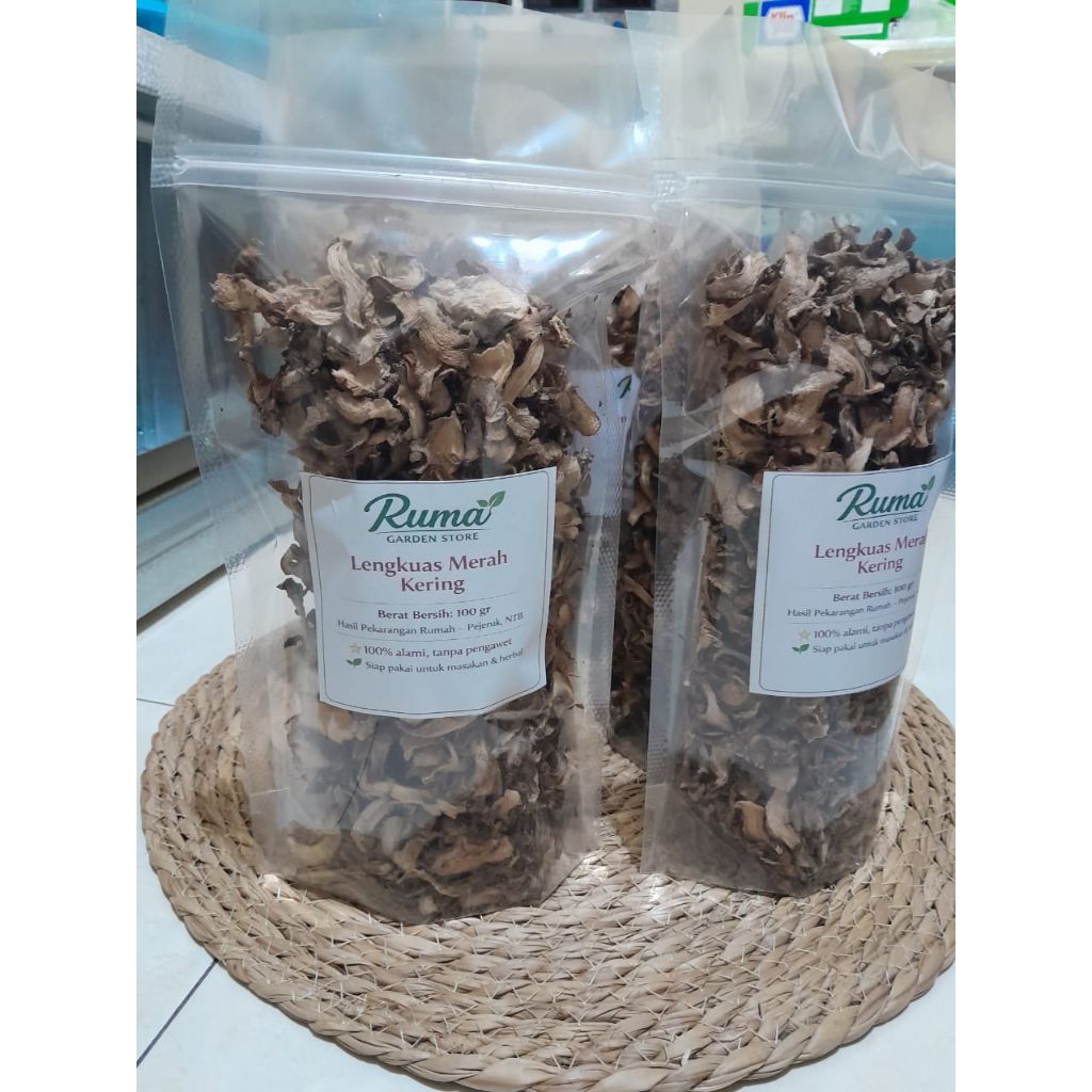 Lengkuas Merah Kering 100gr - Herbal Alami Pekarangan - Siap Pakai