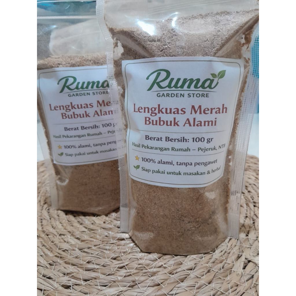 Lengkuas Merah Bubuk Alami 100gr | Herbal & Bumbu Dapur | Tanpa Pengawet
