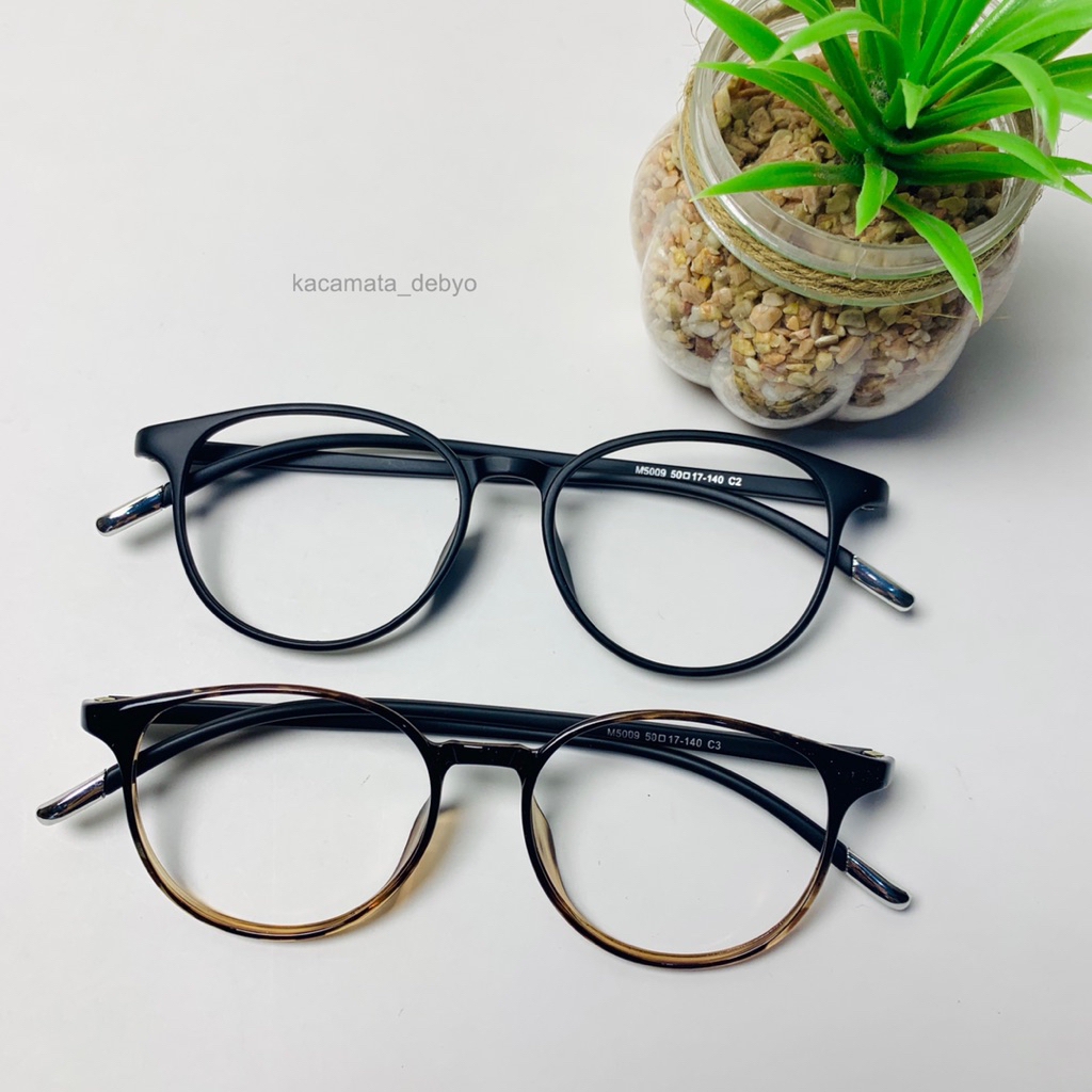 Frame M5009/Kacamata Bulat/Frame Bulat/Kacamata Minus/Lensa Minus