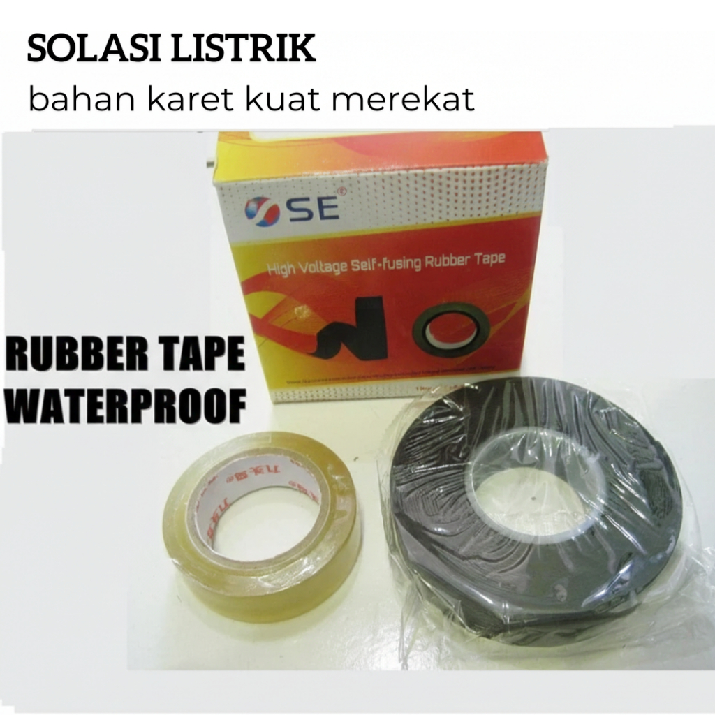 Solasi Listrik Hitam Karet Tebal | Isolasi Kabel Kuat & Lengket