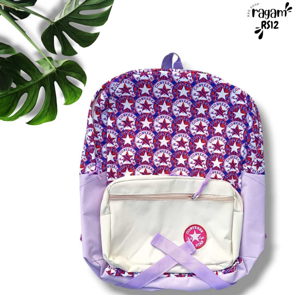 Tas Ransel Converse All Star Motif Pink/Tas Ransel Wanita Tas Ransel Converse All Star Motif Black/T