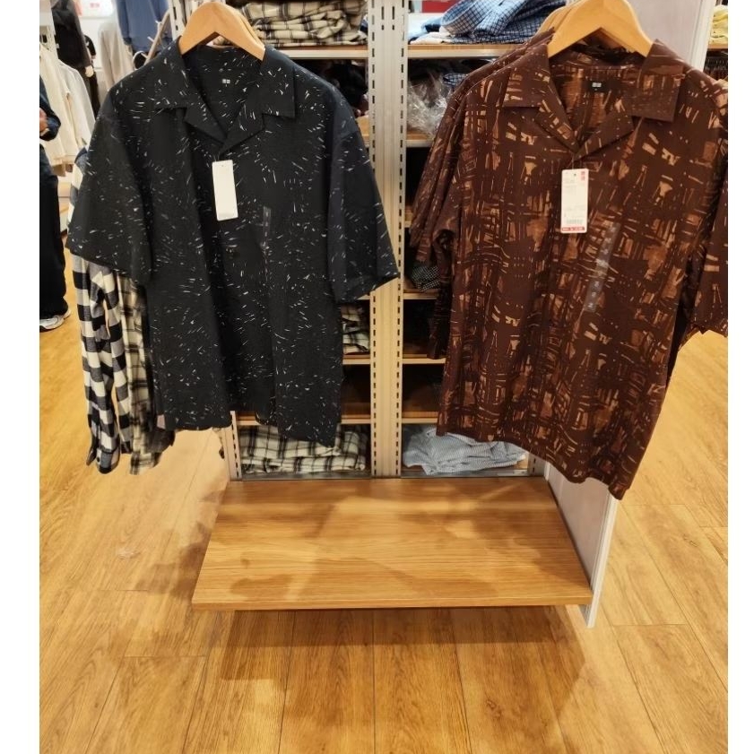 Kemeja Katun Modal Kerah Terbuka Pria Uniqlo (Unisex)