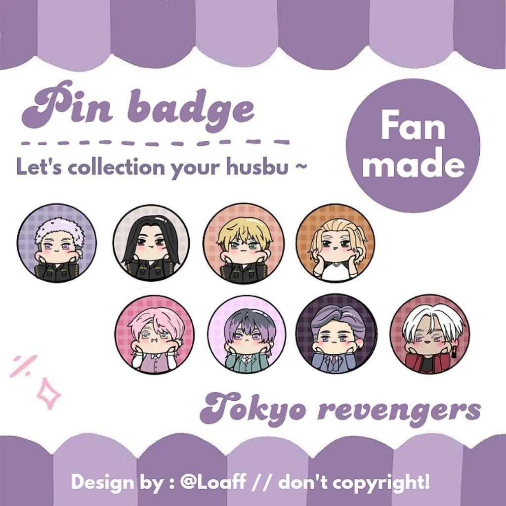 [ FANMERCH ] Pin badge anime tokyo revengers chibi