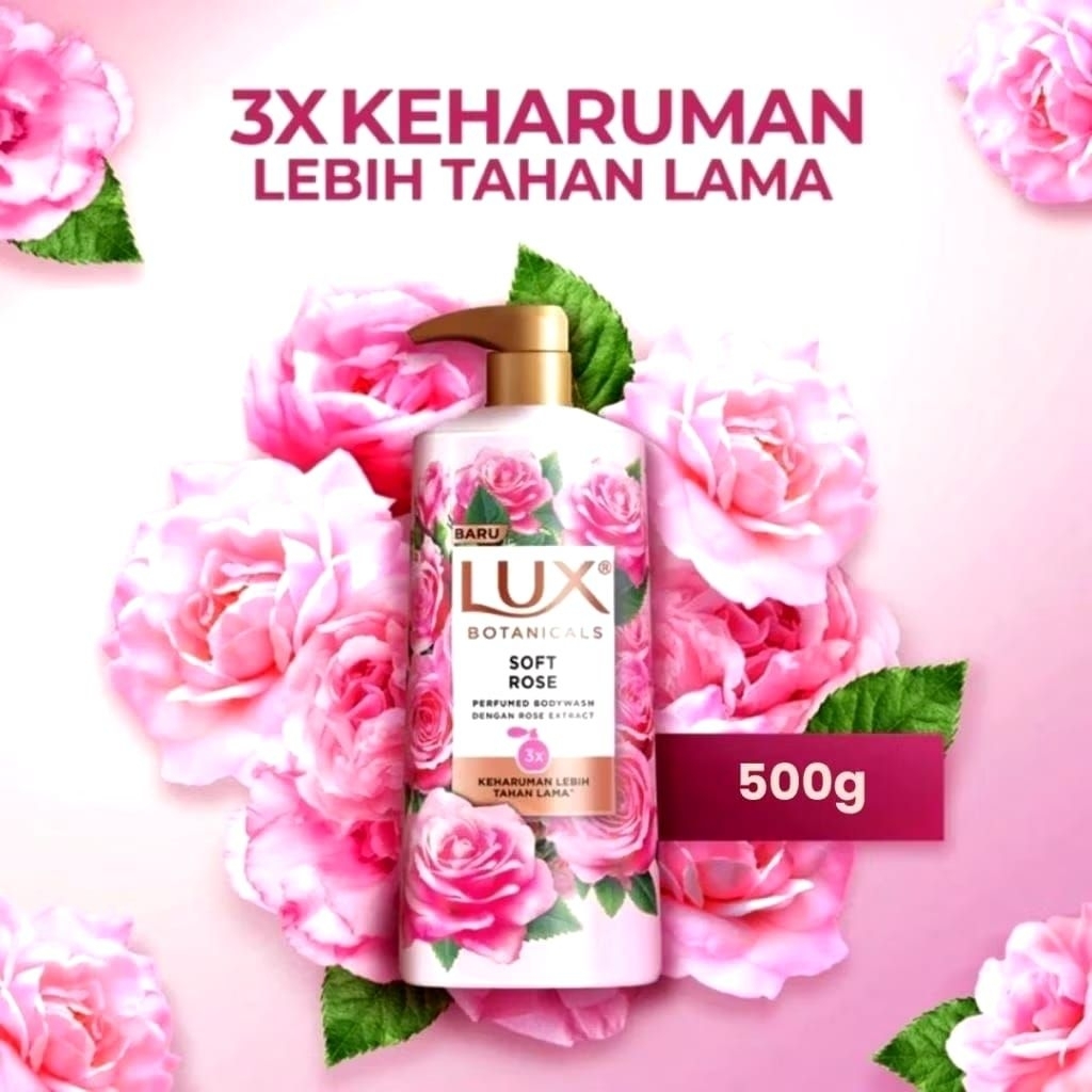 Lux Botanicals Body Sabun Mandi Cair Lux Botanicals Soft Rose Pump 500g Wash Sabun Mandi Cair Soft R