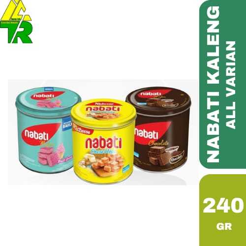 Nabati Wafer 240gr Kaleng - Keju, Coklat, Pink Lava, dan White