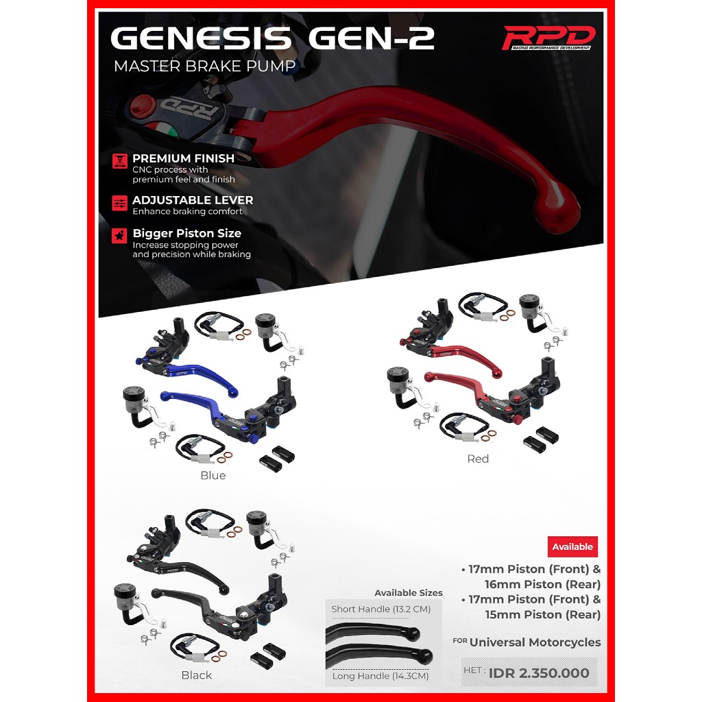 RPD MASTER REM YAMAHA NMAX 155 XMAX 250 PCX 150 PCX 160 ADV 150 ADV 160 VARIO 160