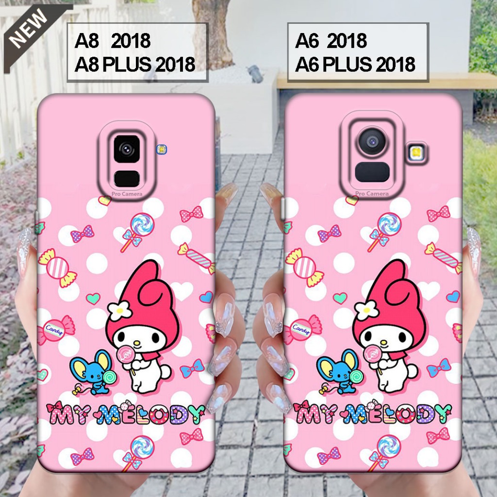 Case Samsung  A6 2018 | A6 PLUS 2018 - Samsung A8 2018 | A8 PLUS 2018 _Silikon casing hitam bening