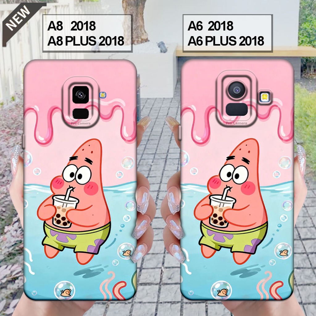 Case Samsung  A6 2018 | A6 PLUS 2018 - Samsung A8 2018 | A8 PLUS 2018 _Silikon casing hitam bening