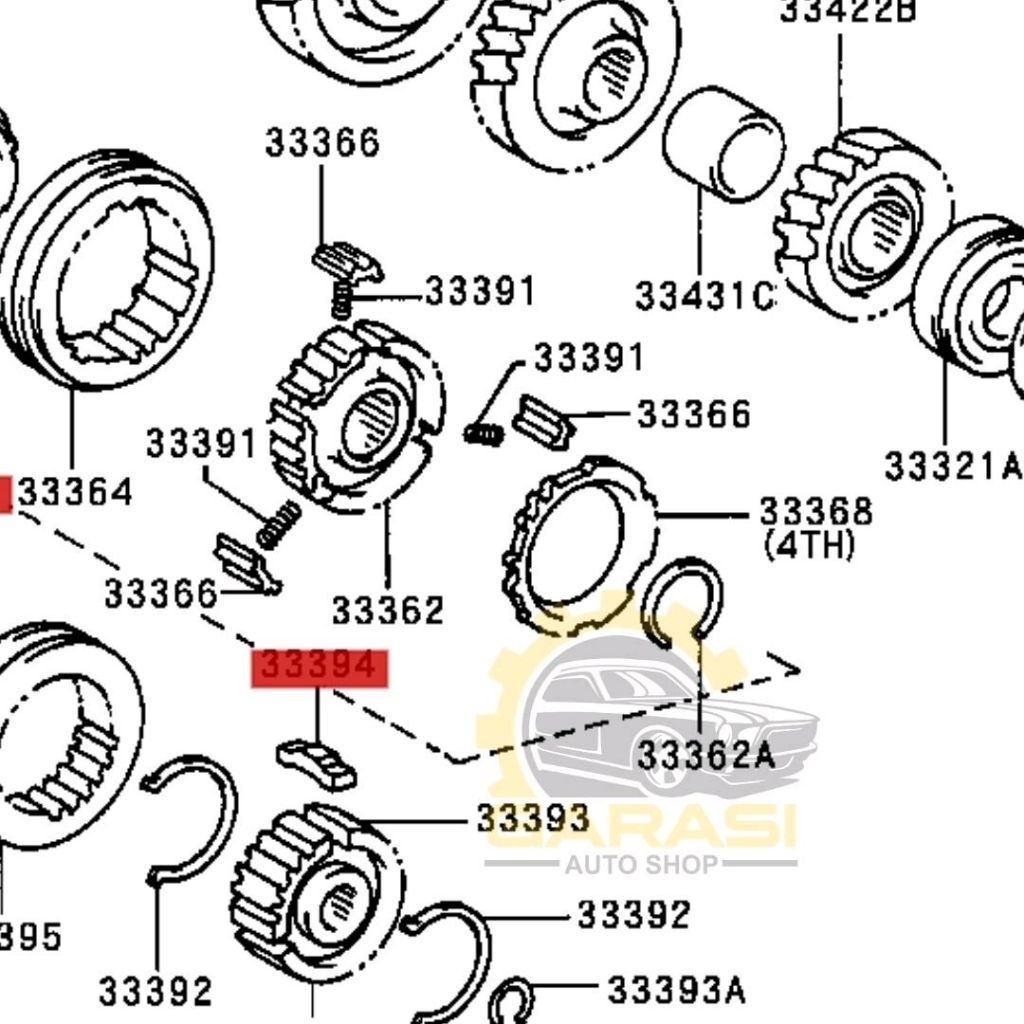 Key Syncromesh / Shifting key no.3 untuk Gigi 5 Corolla All new