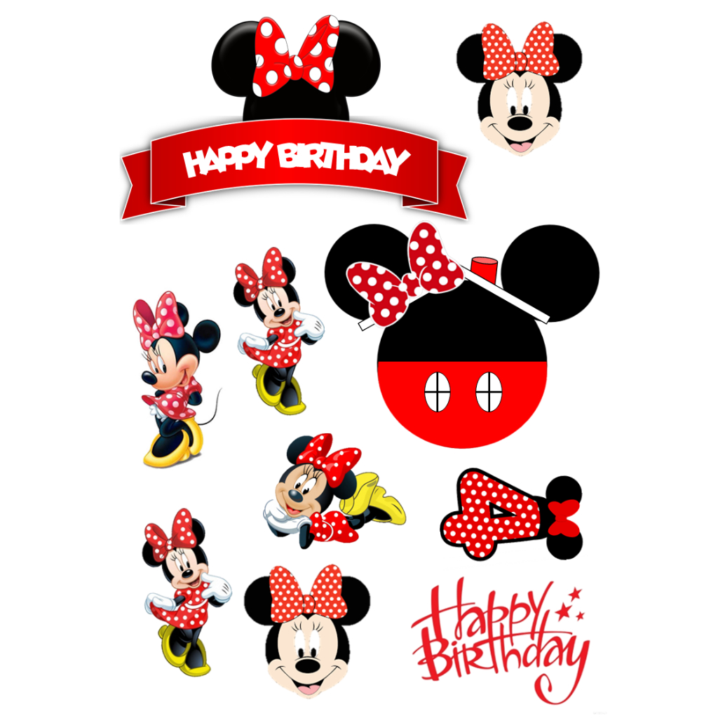 Topper MICKEY MOUSE | Topper Cake MICKEY MOUSE  Custom Nama | Hiasan Kue Ultah Tema MICKEY MOUSE MUR