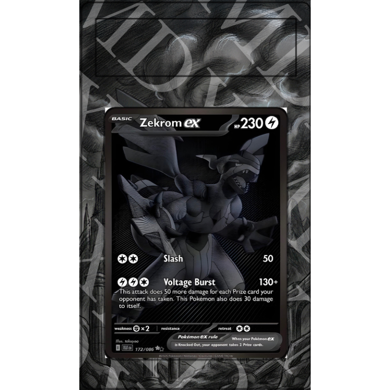 Zekrom Ex #172 Pokemon Black Bolt (Extended Art)