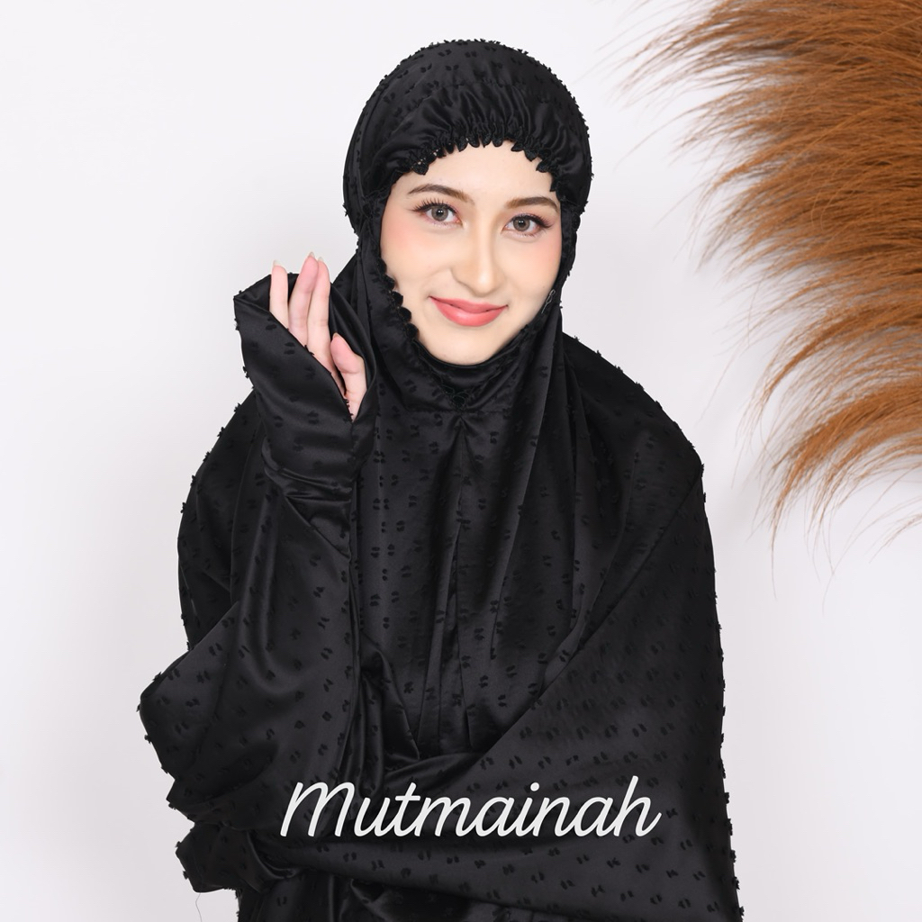MUTMAINAH-Mukena Terusan Dewasa Bahan Sutra Silk Jaguar Premium/Mukena Terusan Adem Halus Lembut dan