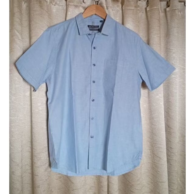 kemeja pria biru muda preloved