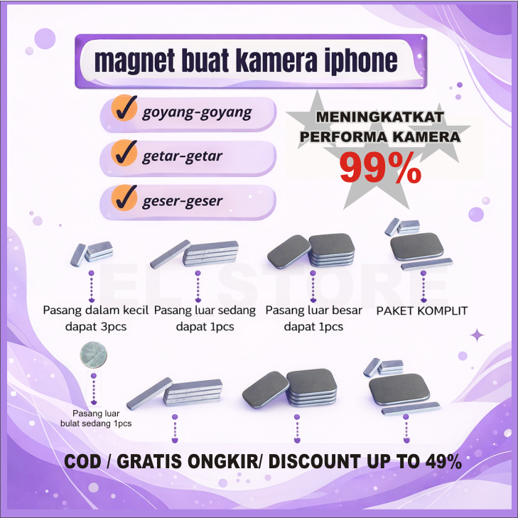 TERLARIS MAGNET BUAT KAMERA HP IPHONE GETAR BLUR BERDETAK mahnet kecil solusi kerusaran hp iphone