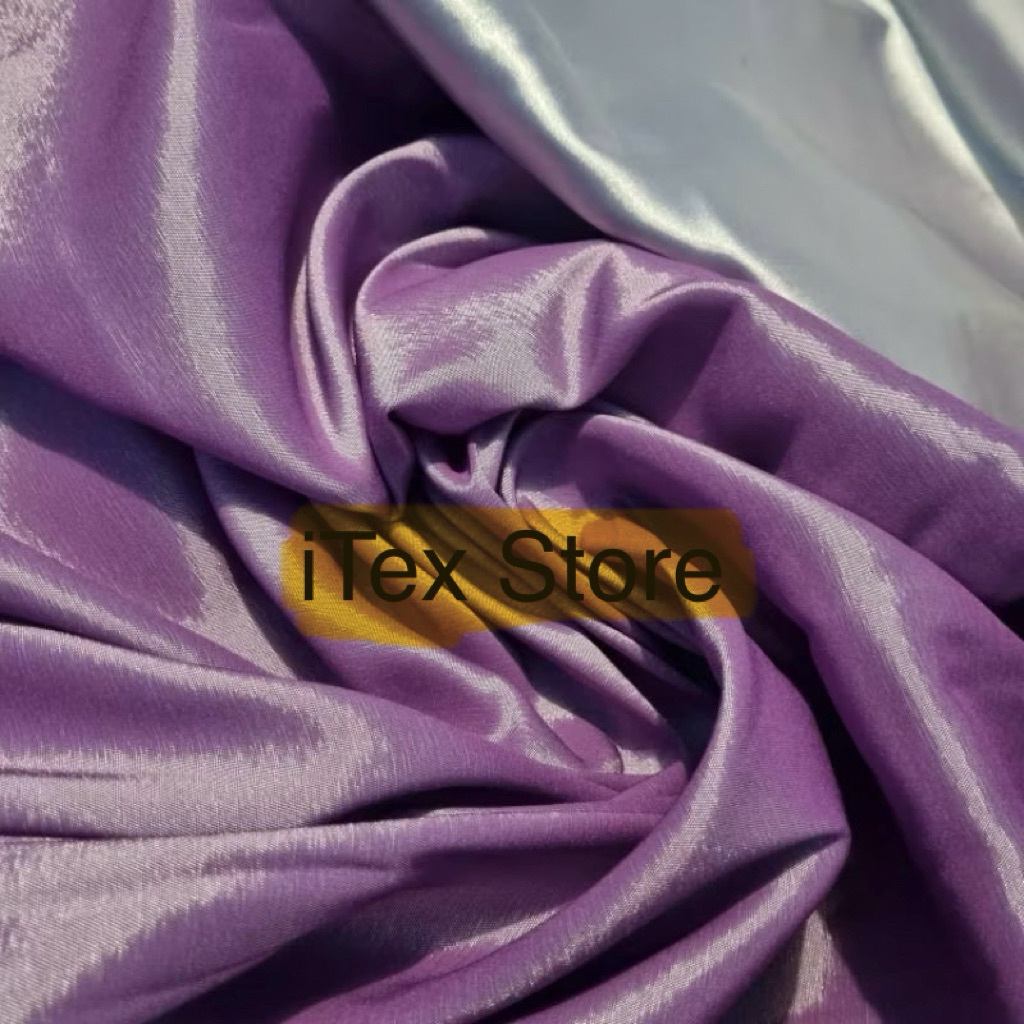 KAIN SATIN SILK,SATIN SILK DOUBLE FACE PREMIUM/BAHAN SHANTUNG TEBAL DAN JATUH/SATIN SILK TWOTONE