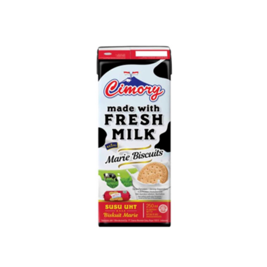 CIMORY Fresh Milk Rasa Marie Biscuits 250ml - 1 dus 24 kotak