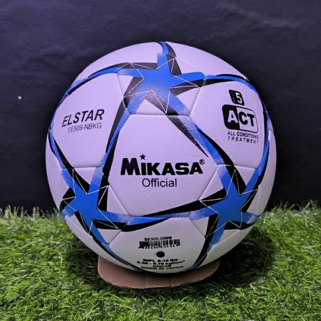 MIKASA Bola Sepak Size 5 Jahit Mesin Original Bola Sepak Mikasa Elstar Berkualitas