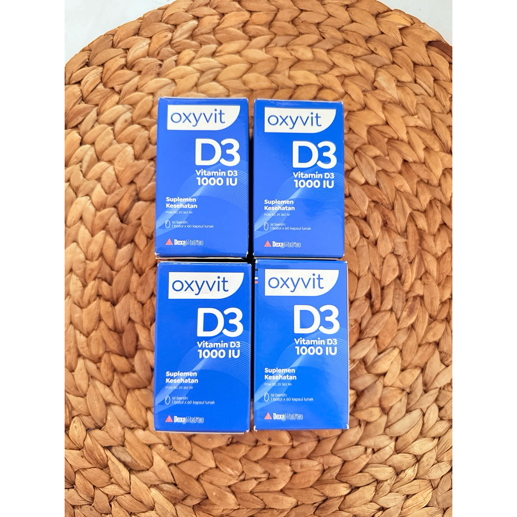Vitamin D3 1000 IU Oxyfit- Suplemen Vitamin D untuk Lansia, Ibu Hamil, dan Ibu Menyusui