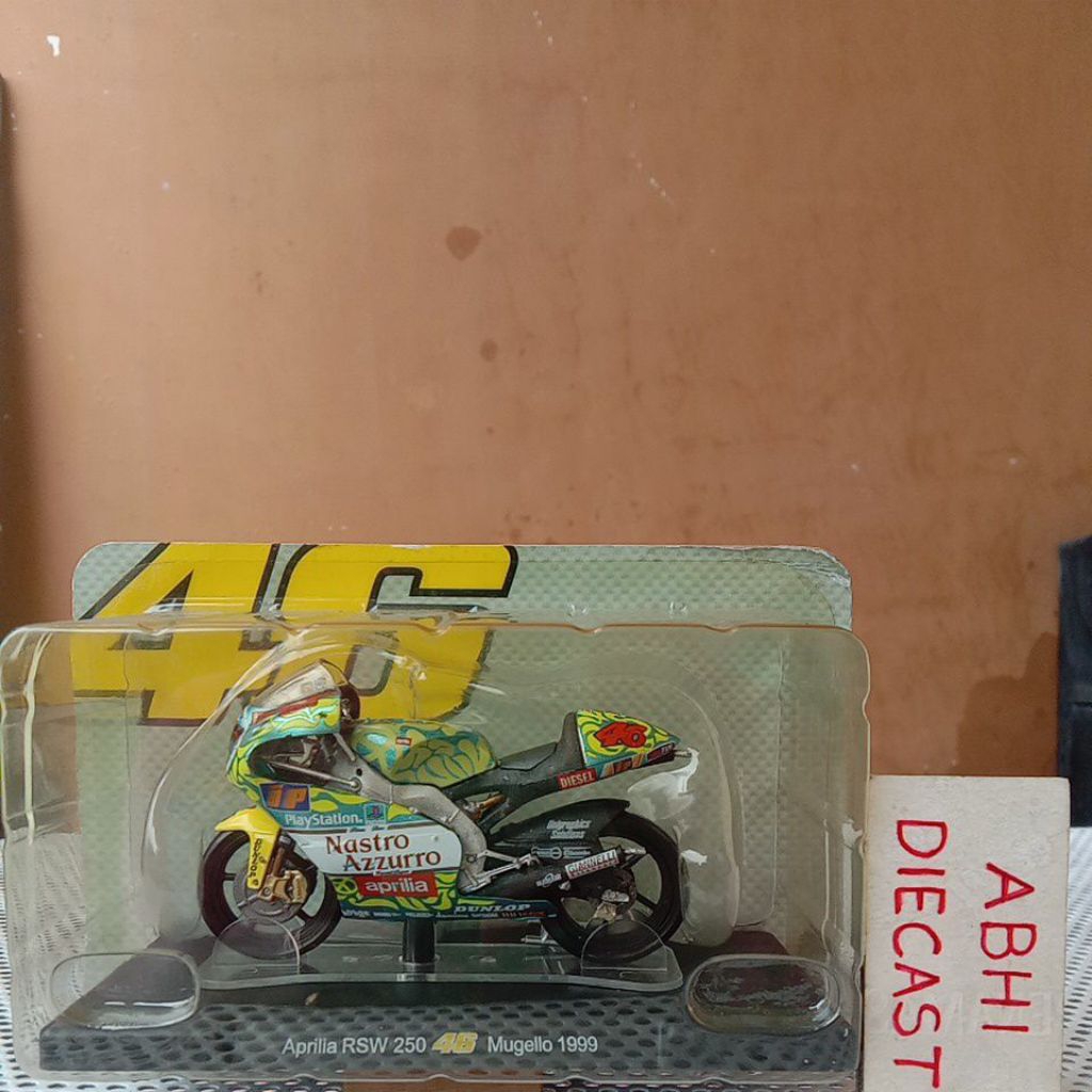 Leo models motogp aprilia rsw 250 mugello 1999 vr46 miniatur diecast moto gp leomodels aprilia rsw25