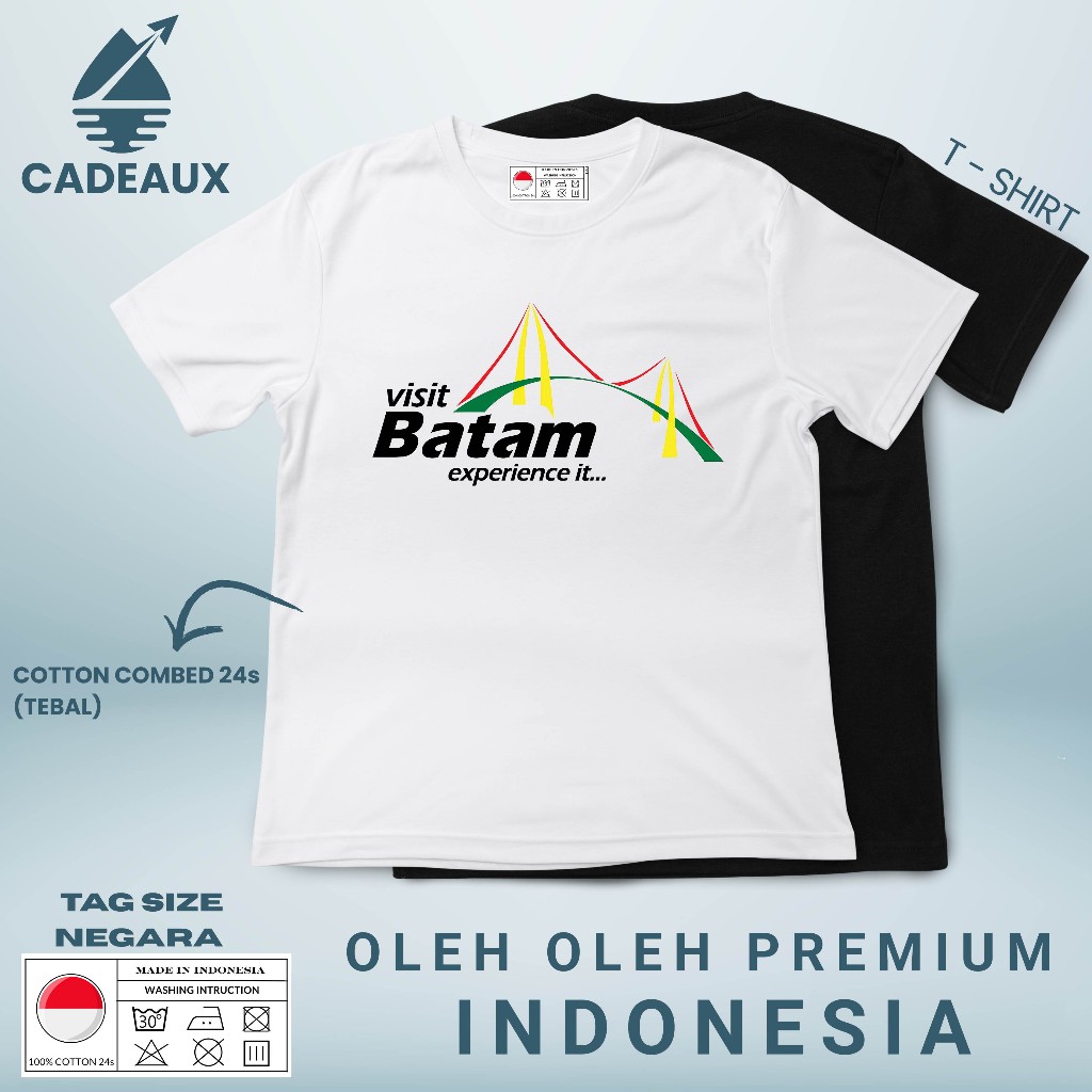 Kaos Oleh Oleh Batam Indonesia T-Shirt Cotton Combed 24s SOUVENIR PREMIUM GIFT