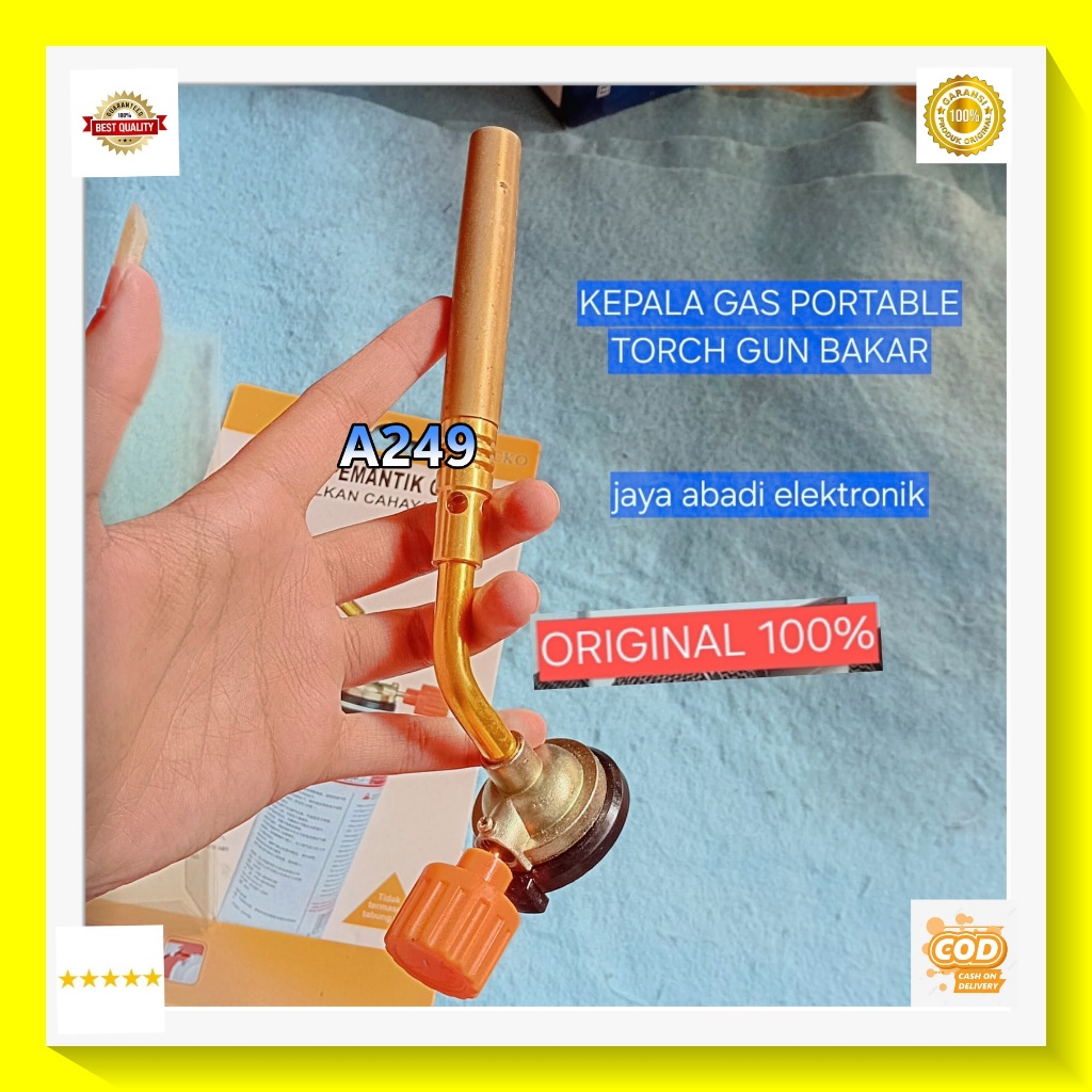 A249  ORI 100% KEPALA GAS PORTABLE  H121 TORCH GUN BAKAR las logam mematri Kepala Blender Manual Blo