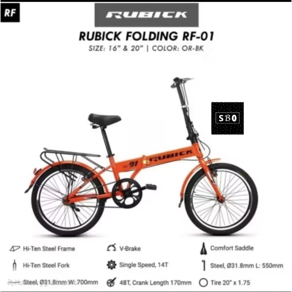 Sepeda Lipat 20" Rubick RF-01 20