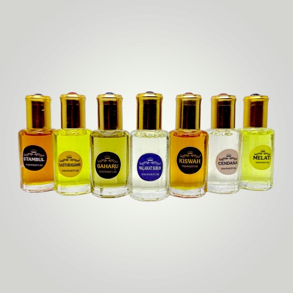 Minyak Wangi Tutup Batu Permata 10 Varian Cendana Misik Hitam Putih Hajar Aswad Kenanga 1000 Bunga G