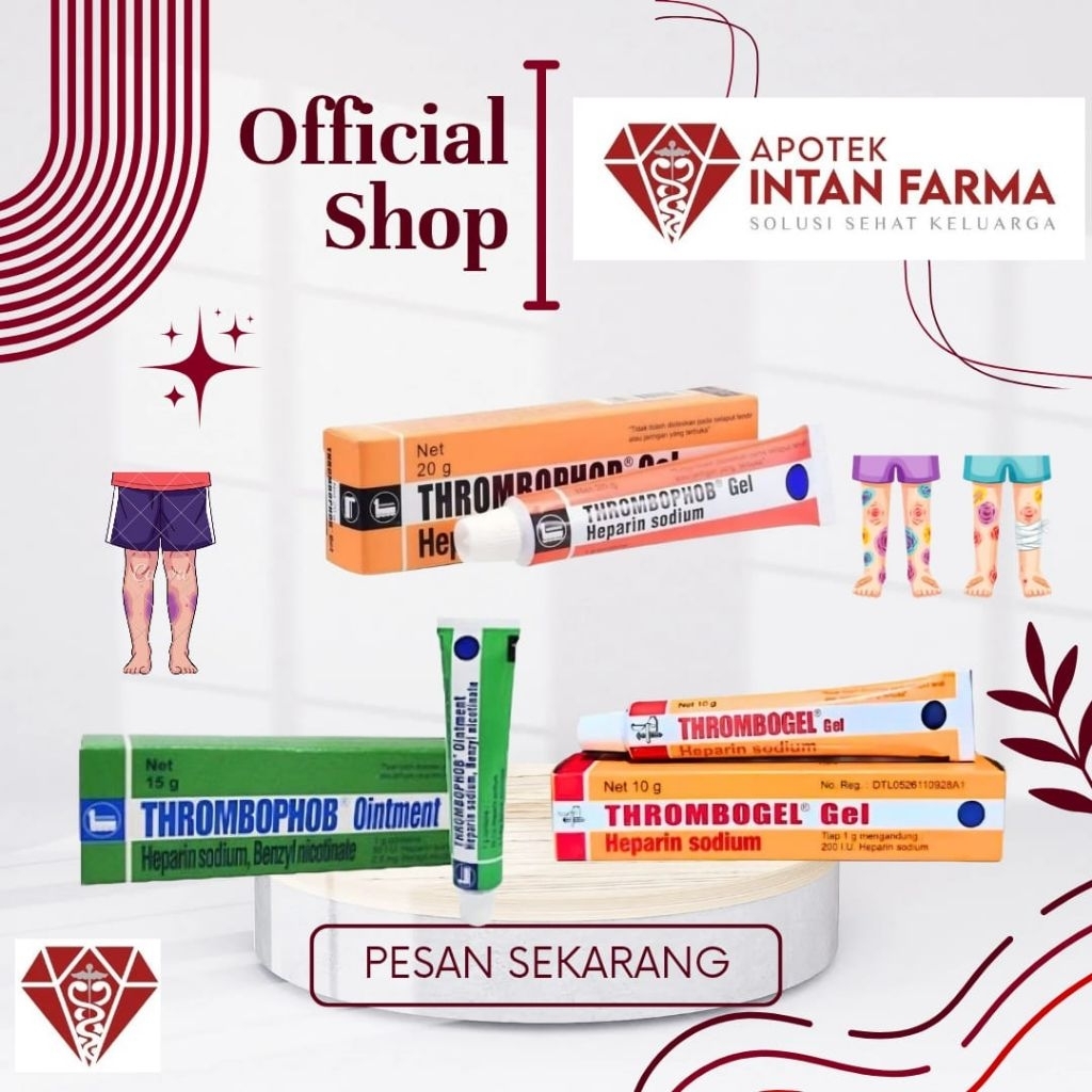 Thrombogel / Thrombophob gel / Thrombophob salep heparin sodium memgurangi memar