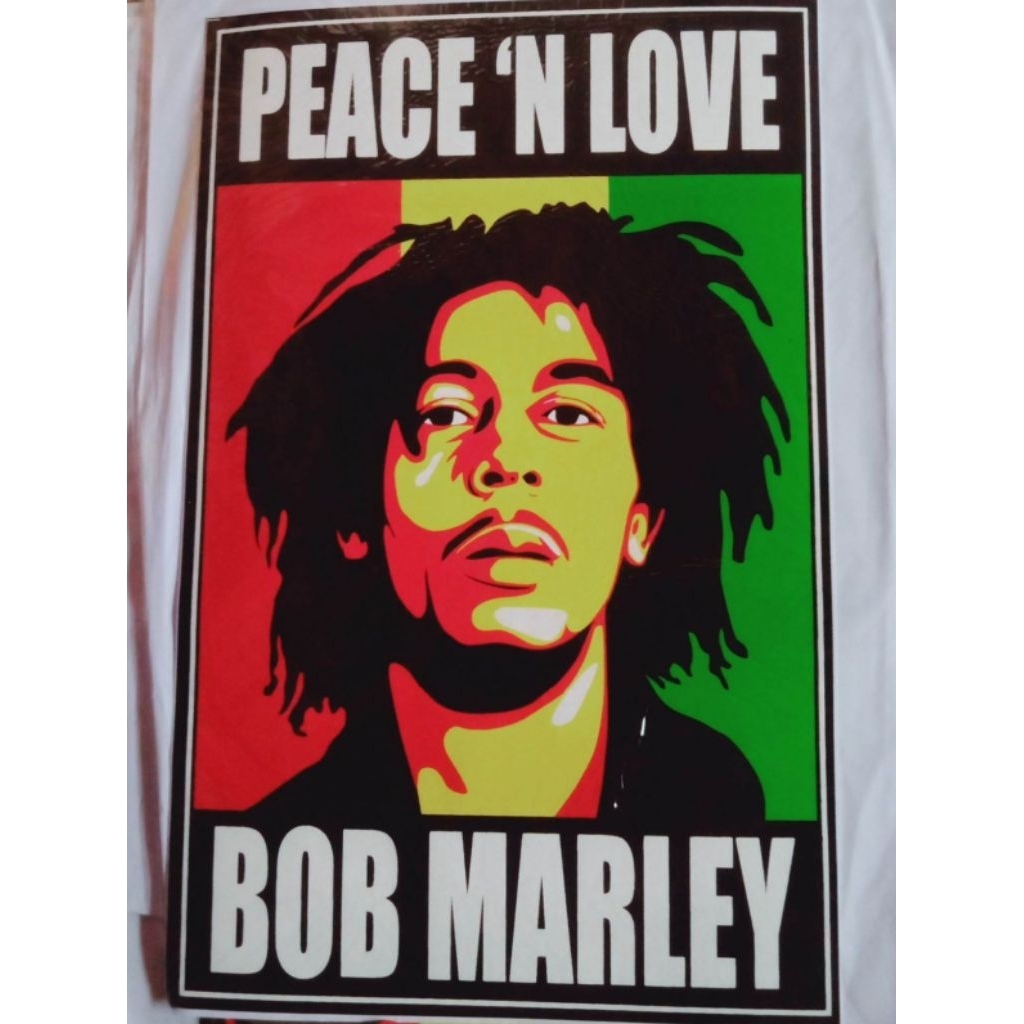 1 lembar stiker jumbo stiker dasboard mobil motor bob Marley ukuran 21x32cm