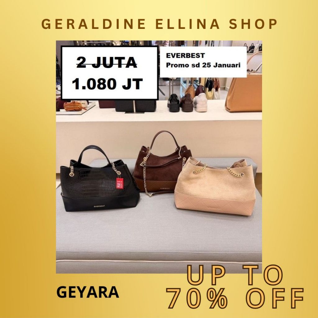 Tas Everbest wanita sale tote bag 100% original seri GEYARA