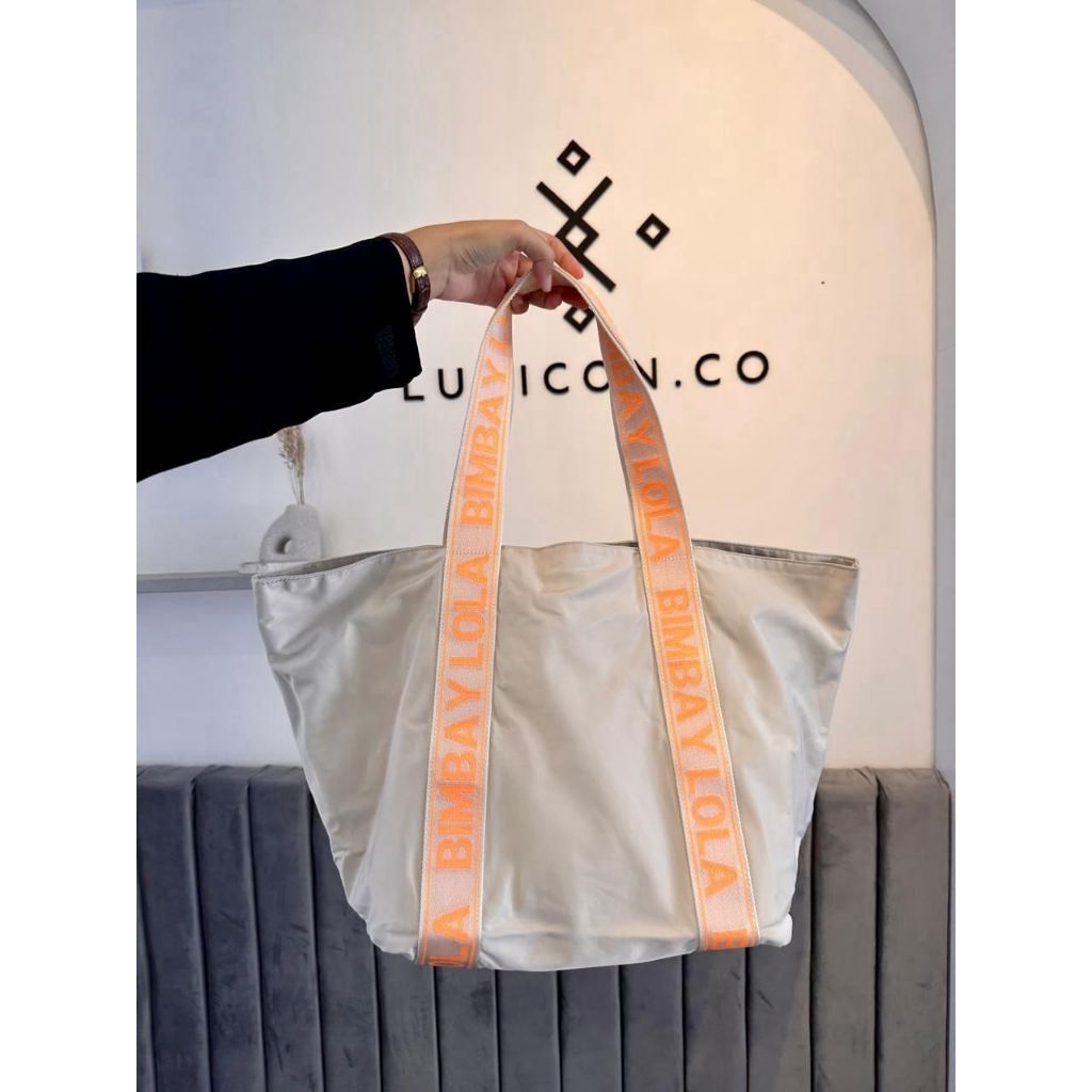 Bimba Y Lola XL Grey Nylon Bag