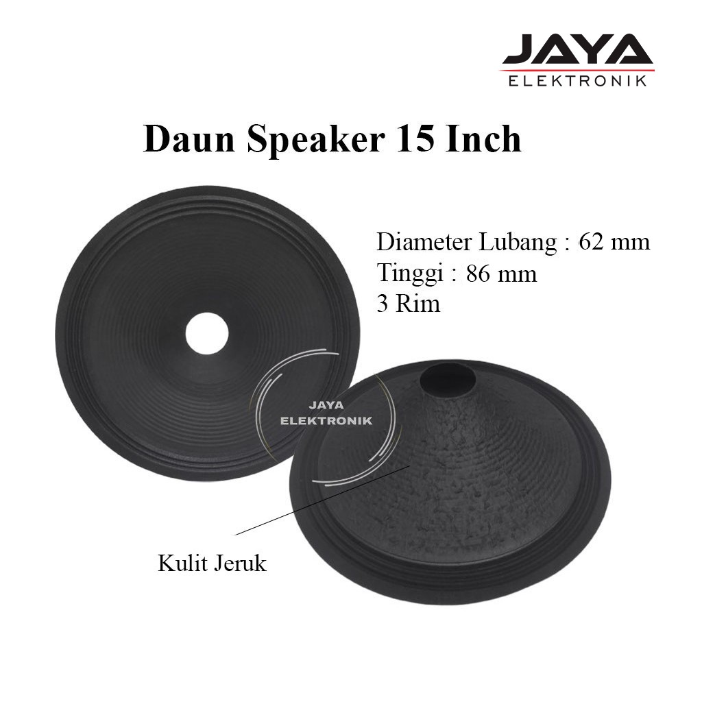 Daun Speaker 15 Inch 15500 Diameter lubang 62 mm Tinggi 86 mm 3 Rim ACR Import
