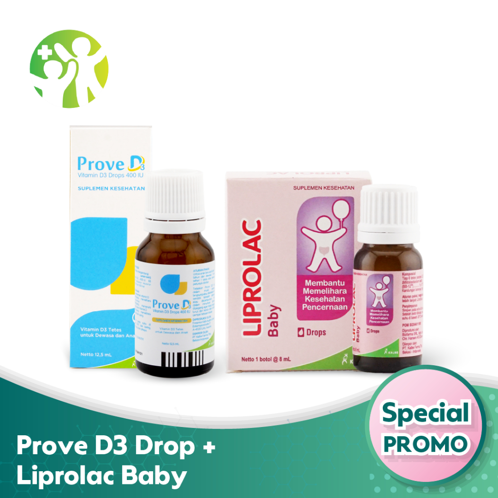 Special Bundle Prove D3 Drop + Liprolac Baby - Paket Lengkap Suplemen Vitamin D3 400 IU untuk Keseha