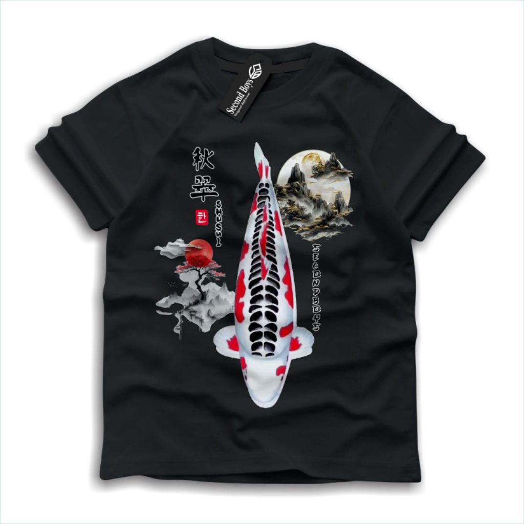 Kaos Distro Anak Motif Ikan KOI SHUSUI