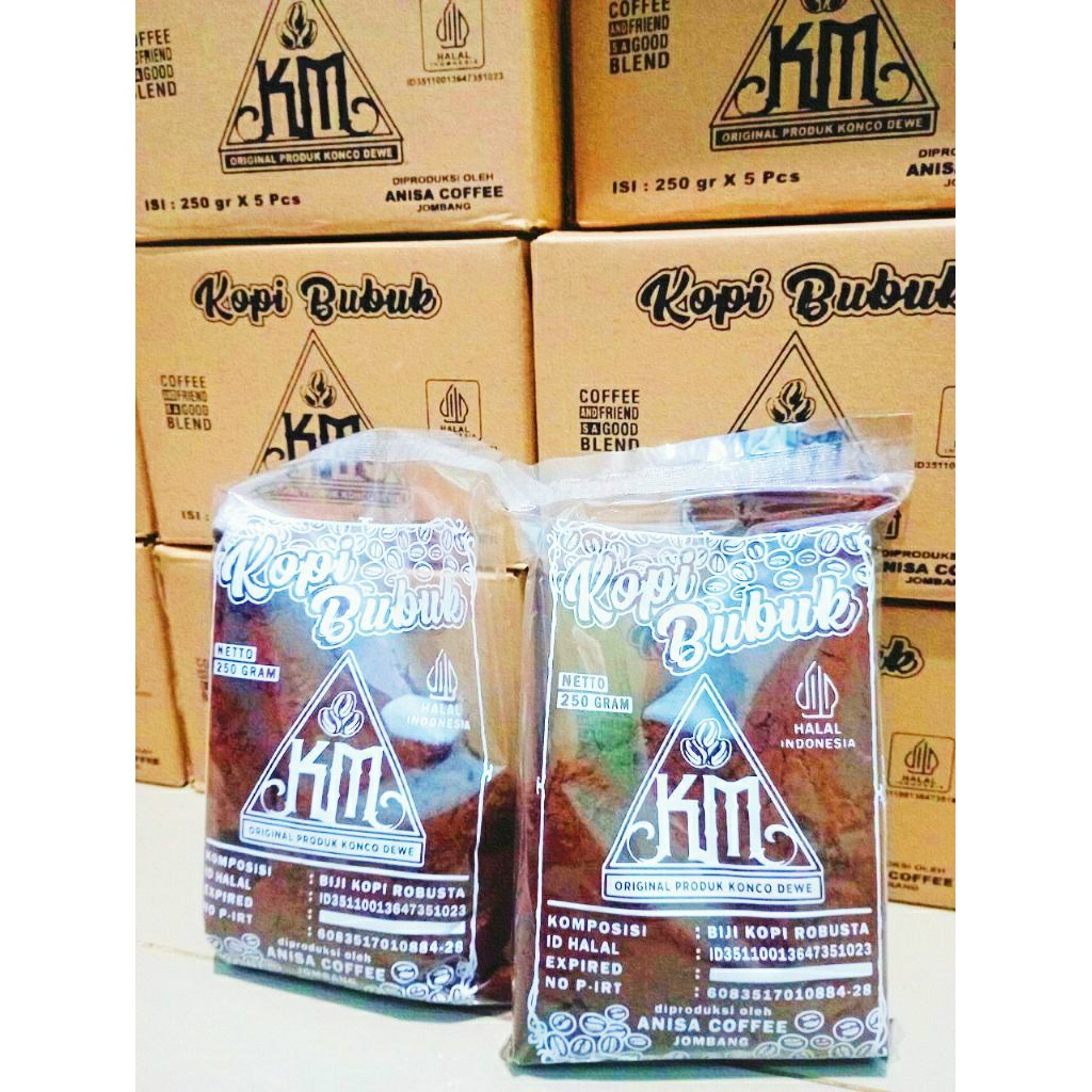 kopi bubuk hitam kopi robusta KM grosir
