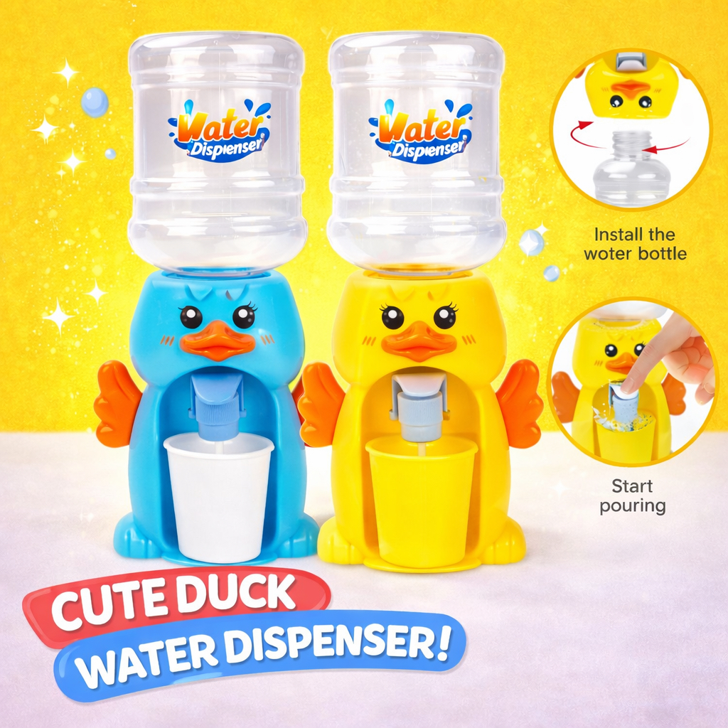 Mainan Anak Dispenser Mini / Galon Bebek / Unik / Bebek Minum / Air Fountain