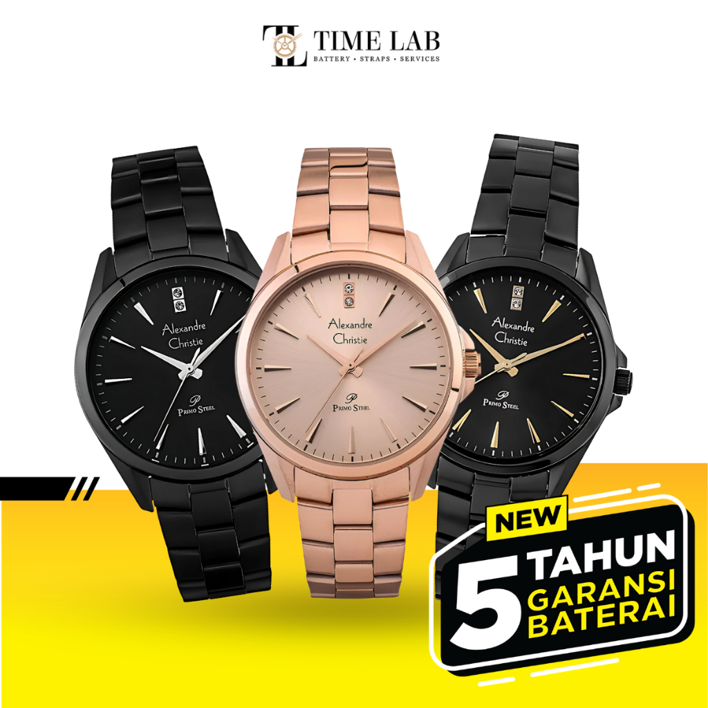 JAM TANGAN WANITA ALEXANDRE CHRISTIE PRIMO STEEL AC1018 / AC 1018 STAINLESS STEEL ORIGINAL