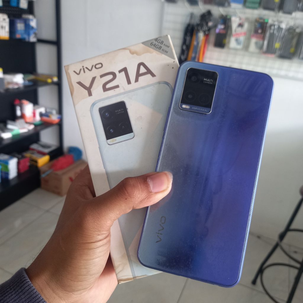 VIVO Y21A Ram 4/64 fullset second(normal siap pakai)